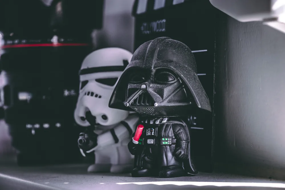 Bonecos Cabeça de Mola Darth Vader e Stormtrooper